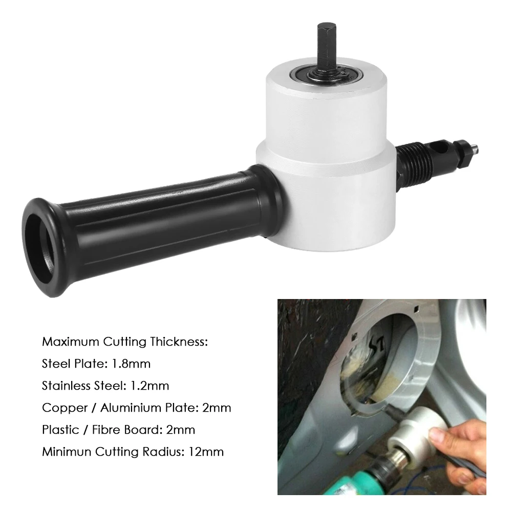 

Nibble Metal Cutting Double Head Sheet Nibbler Saw Cutter Tool Drill Attachment Free Cutting Tool Nibbler Sheet Metal Cut