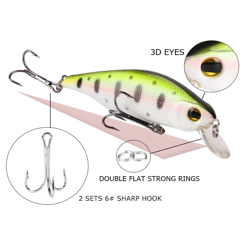 YTQHXY-1Pcs-Crankbait-Minnow