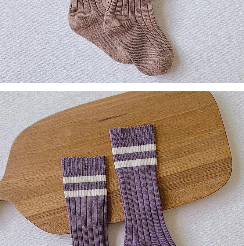 Гольфы для девочек, Одноцветный, в полосочку детские носки хлопковые носки для детей ясельного возраста дышащая Infantil Calcetines модная детская вещь
