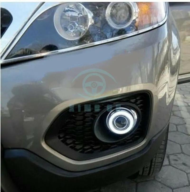 Автомобильные аксессуары модификация автомобиля 2 шт Ремонт для KIA Sorento 2011-2012 ангельские глазки Противотуманные фары в сборе