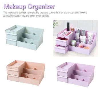 

1pcs small dressing table drawer Cosmetic Storage Box plastic simple desktop storage Makeup Dressing Container
