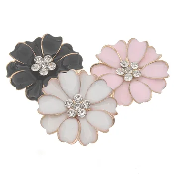 

10pcs/lot 32mm Rhinestone Flatback Button for Bow Decorative Pear Craft for Wedding Hair Bow Flower Brooch Accessories