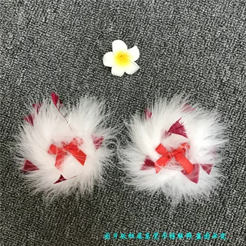 

Christmas Feather Chest Paste Underwear White Long Red Feather yu ling Sequin Guillotines Breast Pad Place of Origin Supply of G
