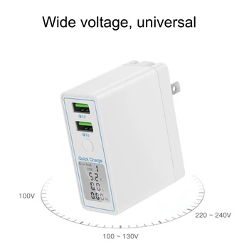 

Fast Charging Adapter Led Display USB Charger Quick Charge QC 4.0 3.0 Portable Charger for iPhone Samsung Xiaomi