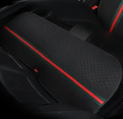 back seat black 1pc Новые подушки для автомобильных сидений, чехлы для сидений, летние поставки, льняные, четыре сезона, универсальная сетка для сиденья, красная Подушка - Название цвета: back seat black 1pc