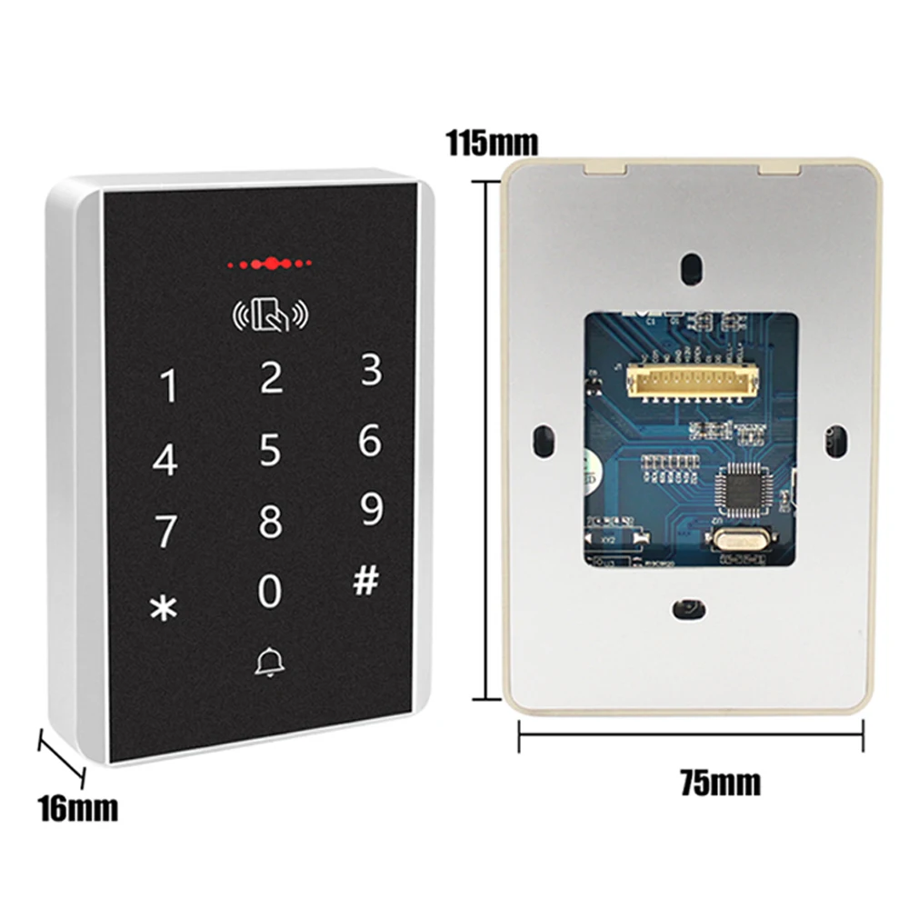 Standalone Access Controller RFID 125Khz Keypad Digital Panel 13.56MHz Card Reader Door Lock System Supports 2000 Users