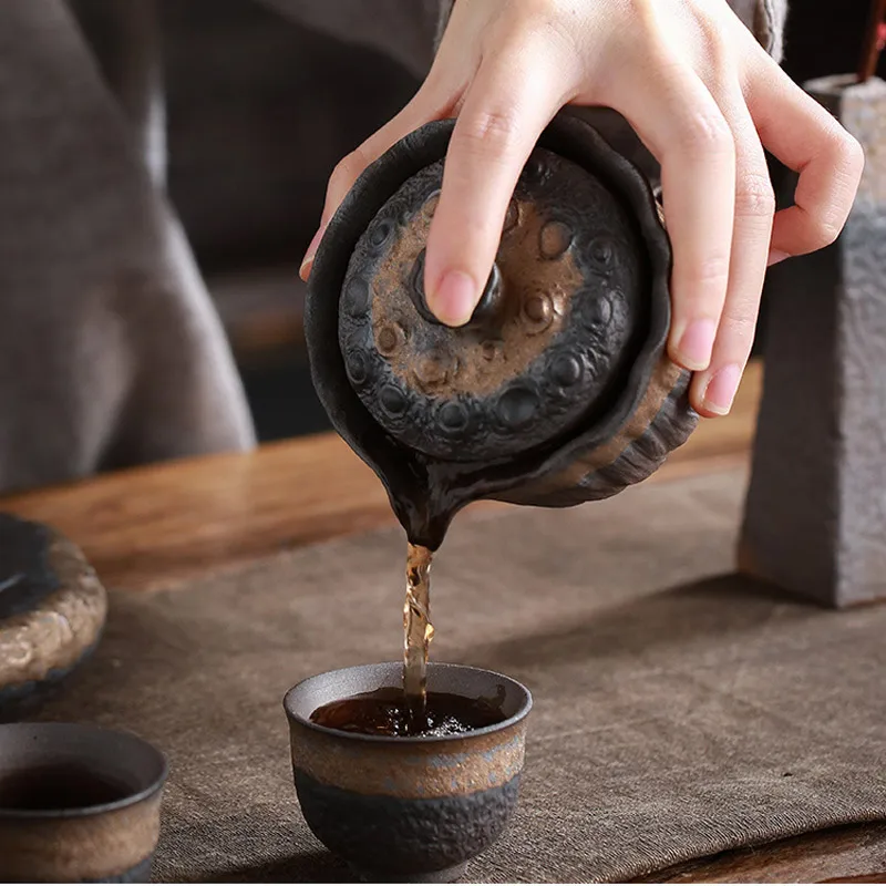 LUWU керамический чайник ручной работы gaiwan teacup лотоса Прихватки китайский Кунг Фу Чай Аксессуары