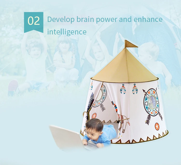 HOF Kid Zelt Haus Tragbare Prinzessin Schloss 123*116 см pryasentieren hyengen Flagge Kinder Tipi Zelt Spielen Zelt Geburtstag weih