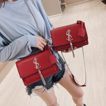 

Mini Square Flip bag 2020 Summer New PU Leather Women's Designer Handbag Stone pattern tassel Chain Shoulder Messenger Bag