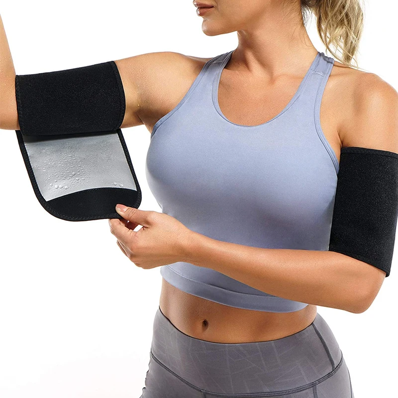 Women Arm Trimmer Bands Sauna Arm Body Shaper Wraps Hot Sweat Sauna Effect Slimming Fitness Workout Gym Arm Wraps Trainer Shaper