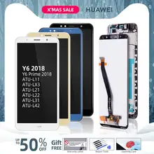 Дисплей для Huawei Y6 Y6 Prime atu-l31 LCD в сборе с тачскрином 5.7'' черный белый