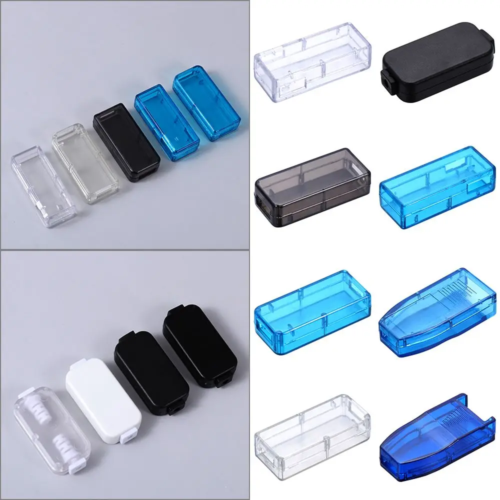 ABS 박스 투명 USB 충전기 프로젝트 케이스, 어댑터 커넥터용 플라스틱 정션 인클로저 하우징, 43*22*11mm, 56*26*13mm