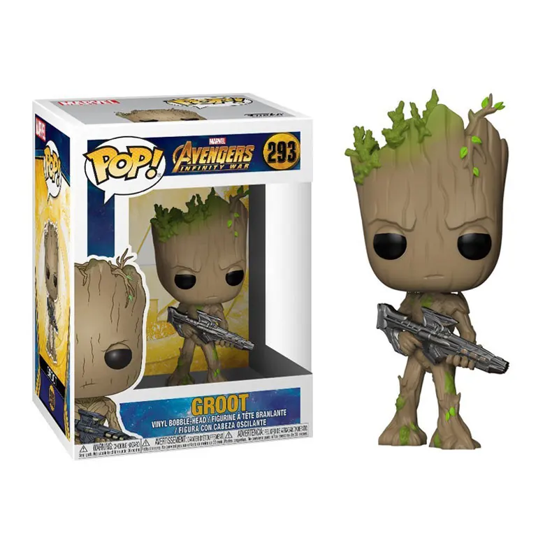 Funko pop с изображением героев фильма Марвел Мстители Железный человек Капитан Америка Тора, Халка Локи "Человек-паук" Фигурки Коллекционная модель игрушки подарок - Цвет: 293 with box