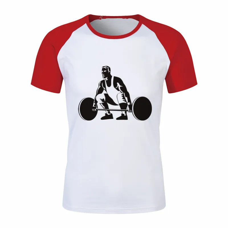 HCP4201C-red Мужская футболка Gymmer Deadlift Powerlifting для тренировок и фитнеса, Летняя короткая Повседневная футболка Hipster, одежда унисекс - Цвет: HCP4201C-red