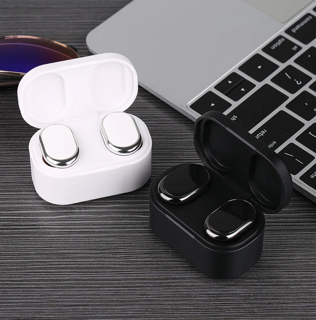 mosunx Mini Bluetooth Headset TWS Wireless earbudss Waterproof Sports earbudss Stereo with Charging Box Wireless Earbuds