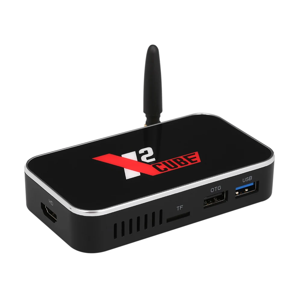 X2 cube Smart Android tv Box Android 9,0 телеприставка Amlogic S905X2 2GB LPDDR4 16GB EMMC 2,4G/5G WiFi 1000M LAN 4K медиаплеер