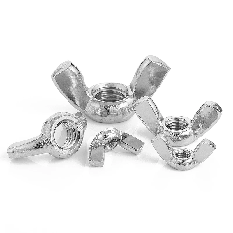 10pcs/lot Butterfly Wing Nuts M3 M4 M5 M6 M8 M10 M12 Stainless Steel/ Zinc Plated Hand Tighten Nut DIN315
