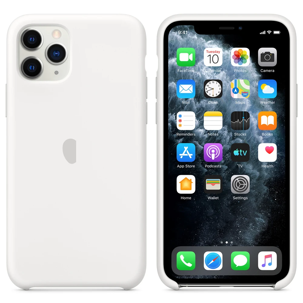 Официальный жидкий силиконовый чехол для iPhone 11 Pro Max чехол s чехол высокого качества для iPhone 11 11 Pro Чехол - Цвет: White