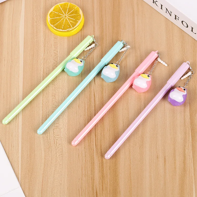 24PCS Korean Creative Dolphin Student Gel Pens Office Signature Pen Cute Stationary Supplies 1 set safety whistle practical abs ultralight office supplies dolphin whistle soccer whistle