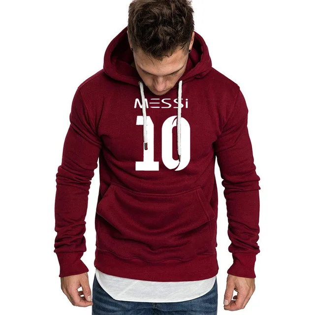 Мужская спортивная одежда Messi с 10 принтами, мужские Толстовки, Толстовки, пальто, Приталенная толстовка с капюшоном, флисовая Толстовка Harajuku с капюшоном, повседневный спортивный костюм X - Цвет: as picture