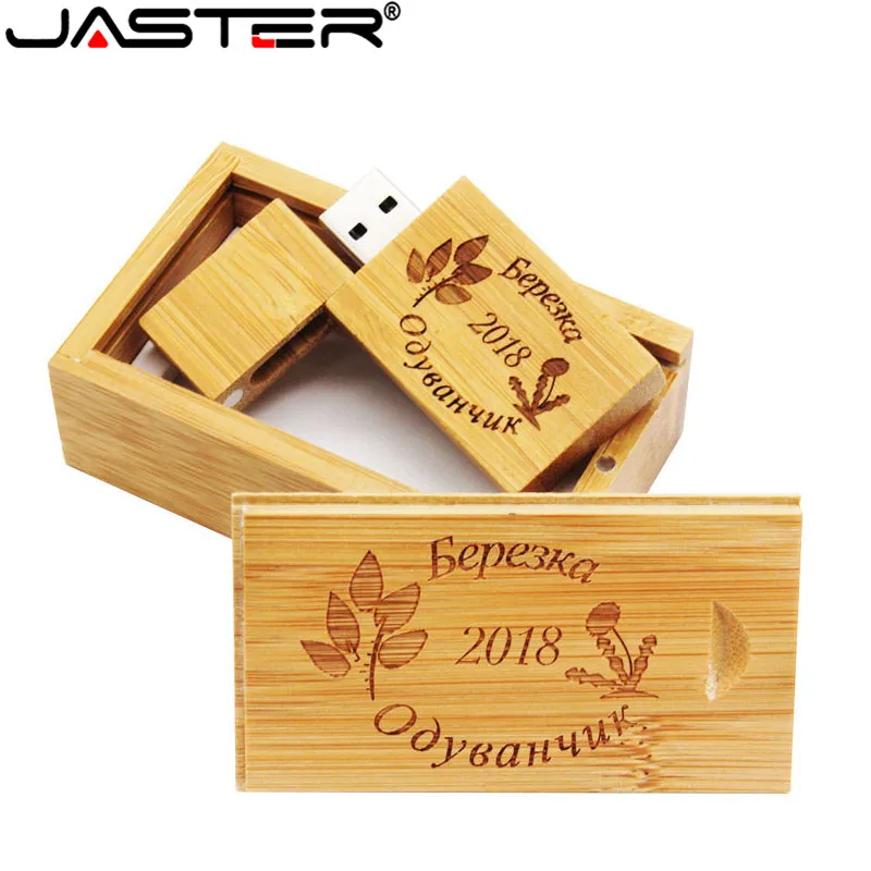 JASTER деревянный usb флеш-накопитель 10 шт. бесплатный логотип usb коробка флеш-накопитель подарочная usb 2,0 4 ГБ 8 ГБ 16 ГБ 32 ГБ 64 ГБ флешка