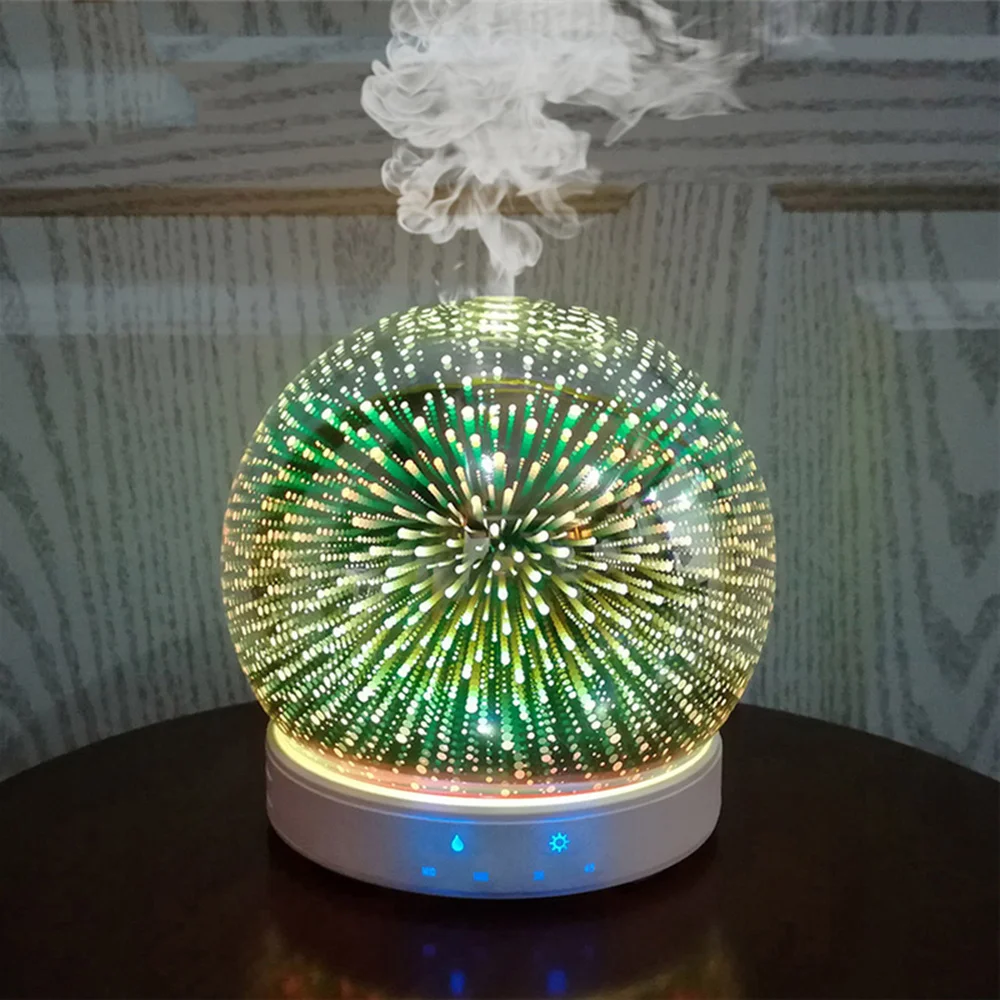 

200ml Electric Essential Oil Diffuser Ultrasonic Air Humidifier with LED Color Light 3D Special Effects Mist Maker Aromatherapy