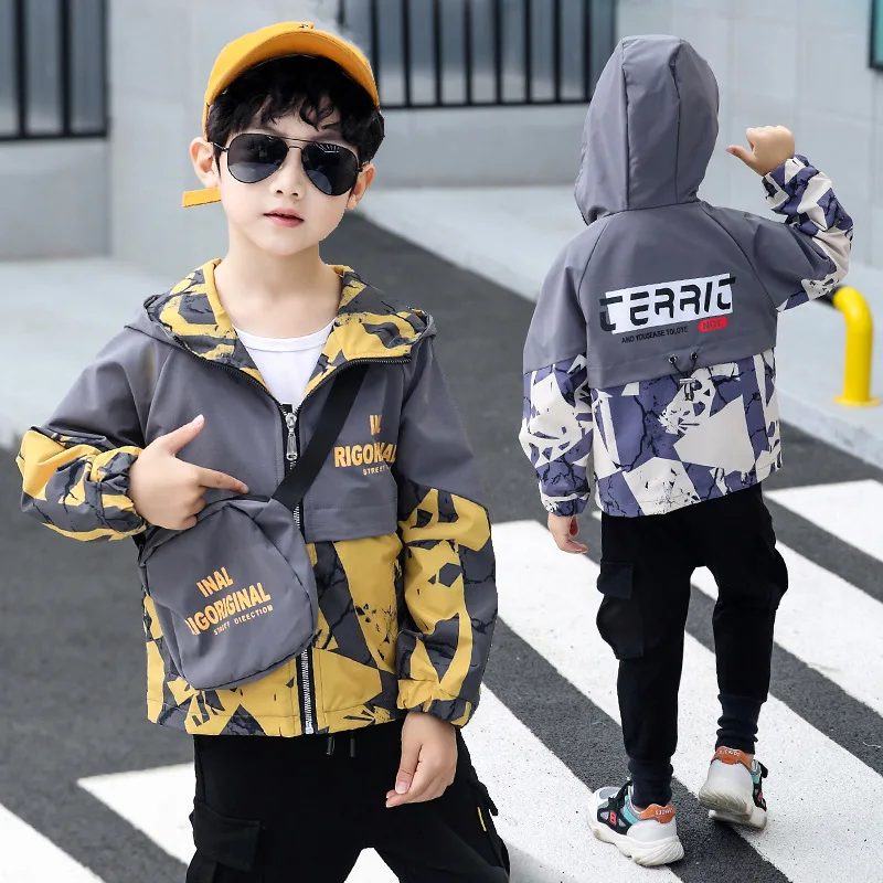 

BOY'S Spring Clothing Coat 2020 New Style Korean-style Children Trench Coat Spring And Autumn 6 Western Style Baby 9 Camouflage