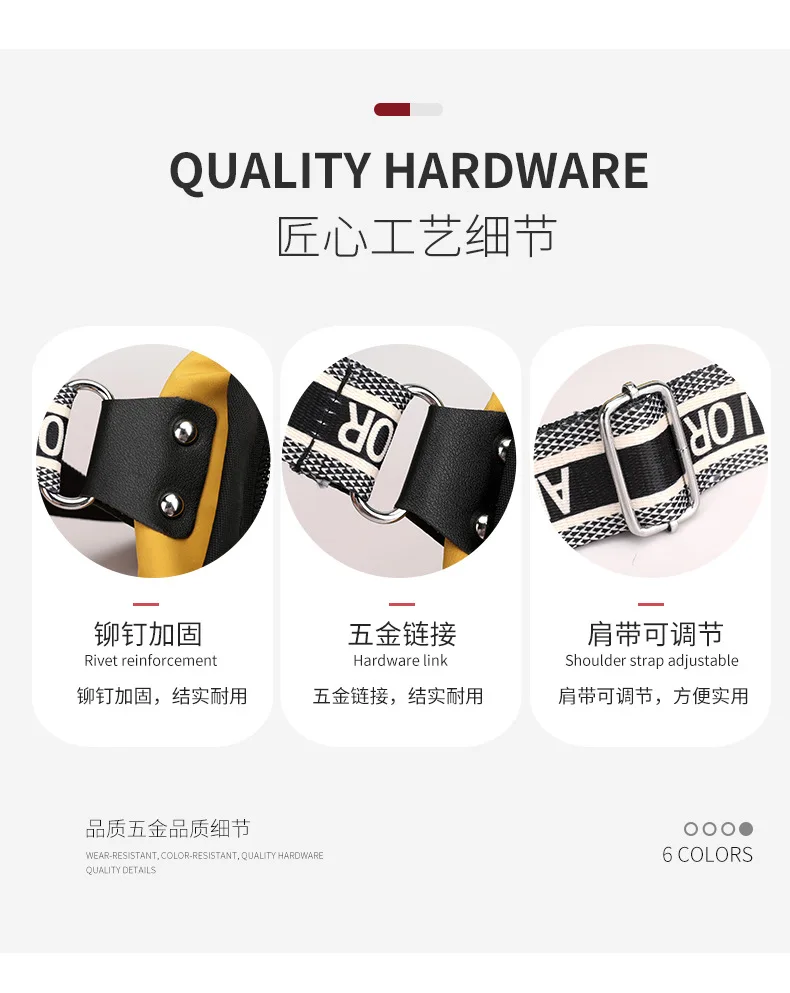 Women's New Trendy Color Shell Bag Nylon Cloth Bag Mommy Travel Bag Shoulder Messenger Bag Lady Shoulder Bag