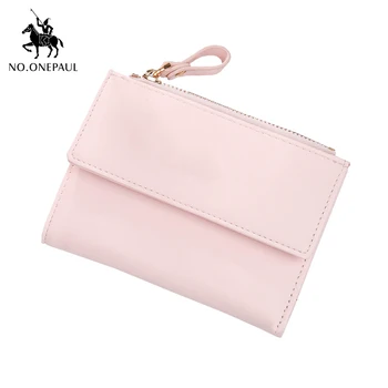 

NO.ONEPAUL New ladies wallet Japanese and Korean buckle simple multi-card two-fold change wallet multi-function card package