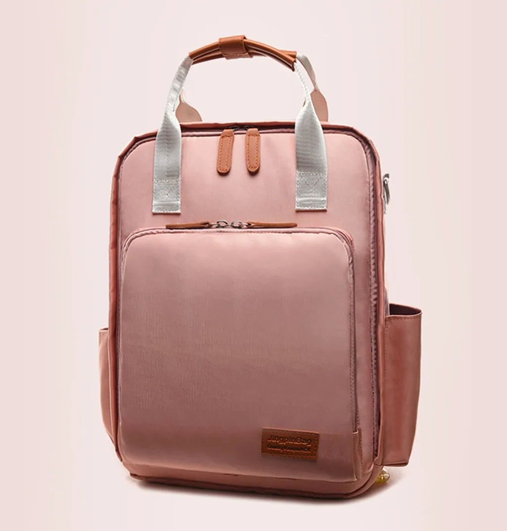 Сумка для подгузников для мам, рюкзак на молнии, большая Вместительная дорожная сумка для беременных, многофункциональная сумка для кормления, bolsa maternidade# EW - Цвет: Pink