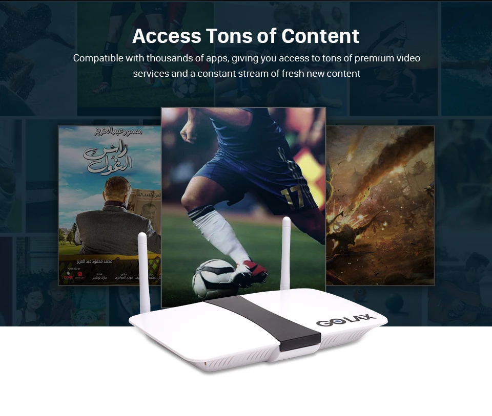 Android IPTV French box GOLAX-M5 with 1 Year QHDTV IPTV Subscription S905W 2.4Gwifi H.265 France IPTV Arabic Algeria Top Box