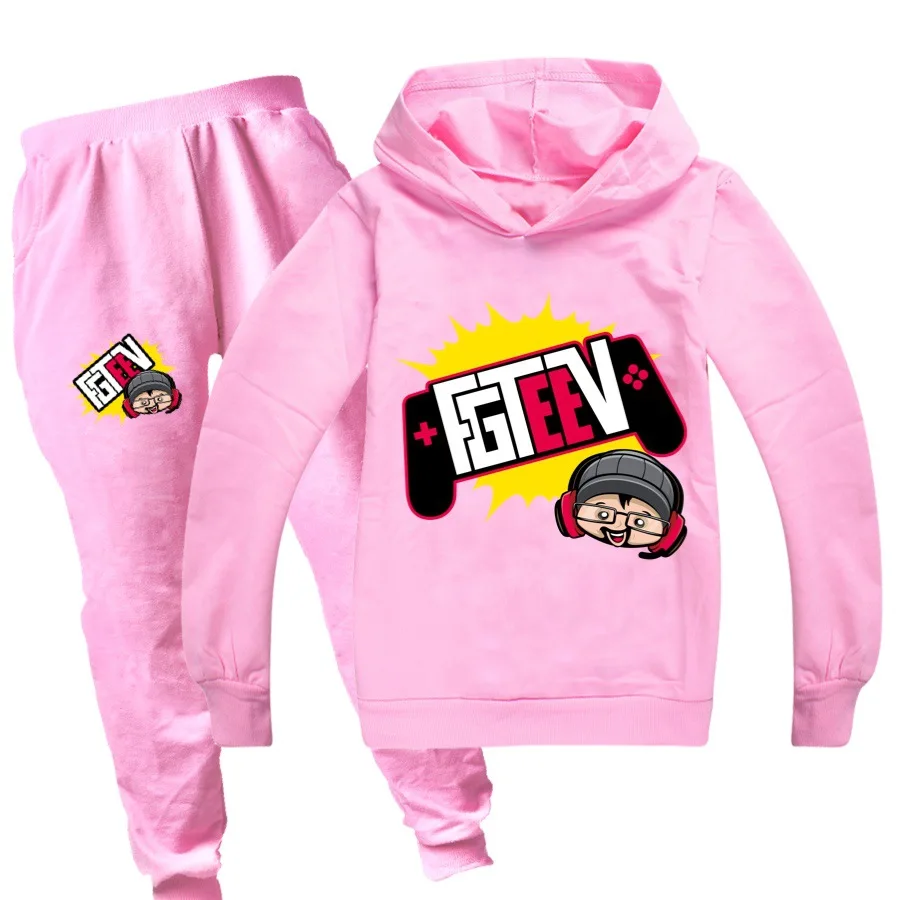 clothing sets for toddler girl 9+3 colors FGTEEV Hoodies Tops Pants 2pcs Set Kids Sportswear Suits Boys Toddler Outfit Girls Outerwear for Baby Unisex Clothing Clothing Sets near me