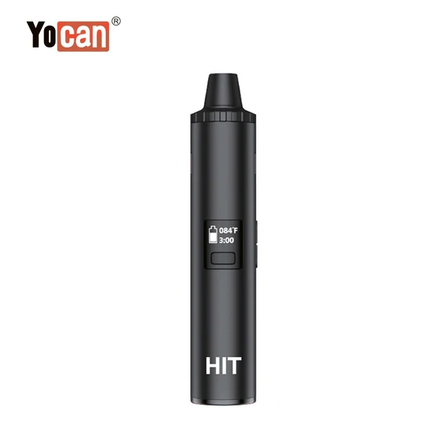 Original Yocan Hit With 1400mAh Battery Magnetic Mouthpiece OLED Display Ceramic Heating Coil Black