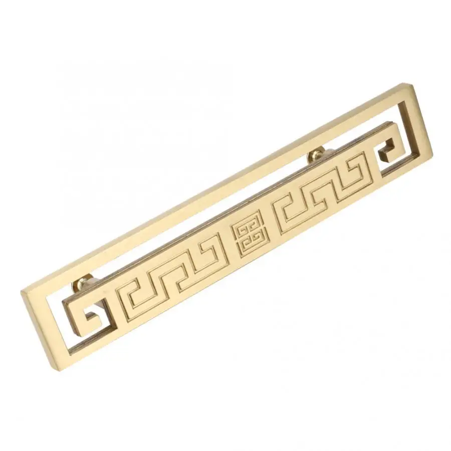 Ручка для шкафа в китайском стиле, выдвижная ручка для дома, антикварная длинная ручка для выдвижного ящика, отполированная вручную латунная дверная ручка
