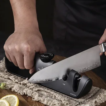 

4 Stages Angle Adjustable Knife Sharpener Professional Kitchen Grinder Scissors Sharpening Whetstone Knives Sharpener Tool