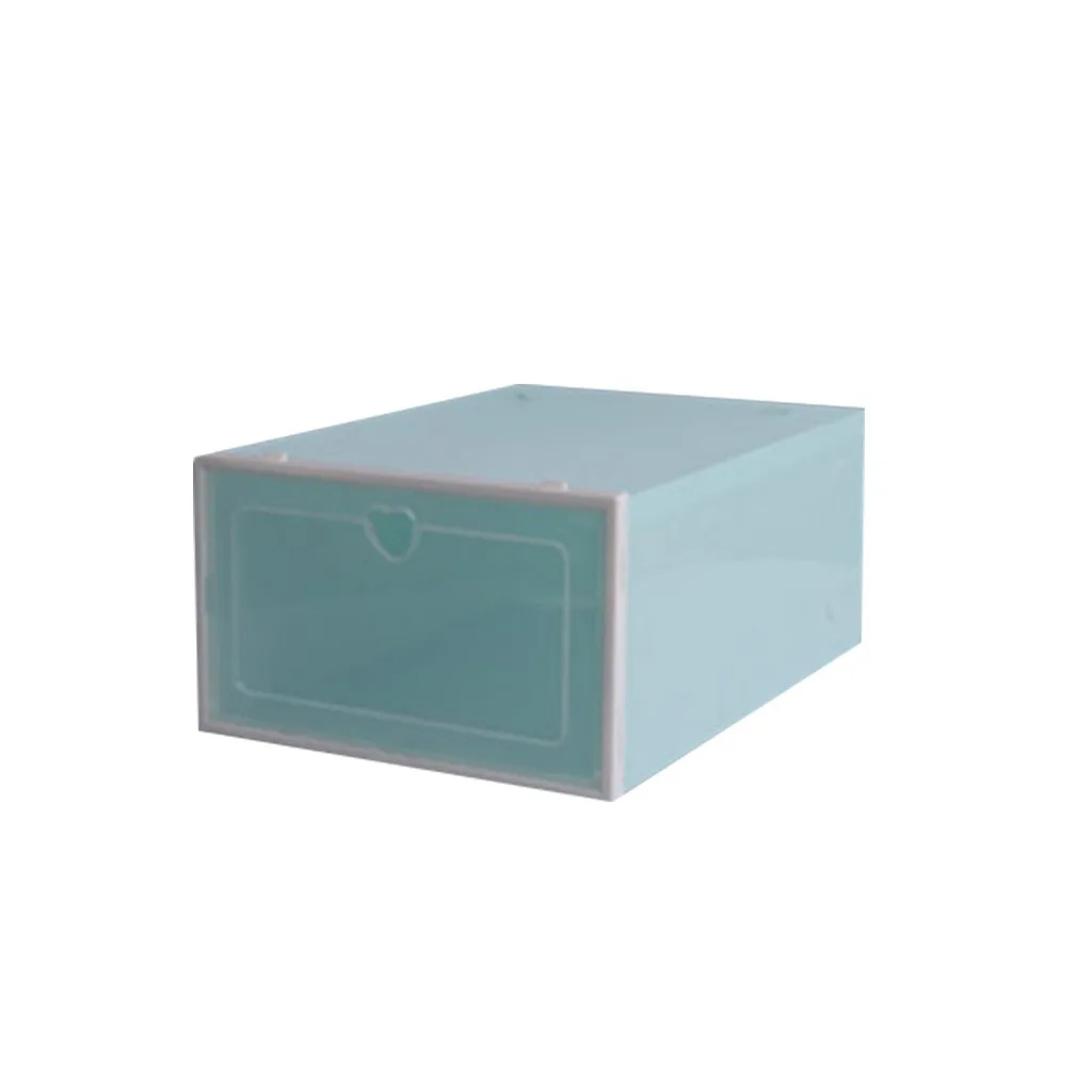 1 шт. Складная прозрачная коробка для хранения обуви Пластиковый Штабелируемый органайзер для макияжа обуви Штабелируемый компактный мастер YL5