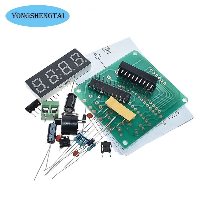 

AT89C2051 Digital 4 Bits Electronic Clock Production Suite DIY Kit