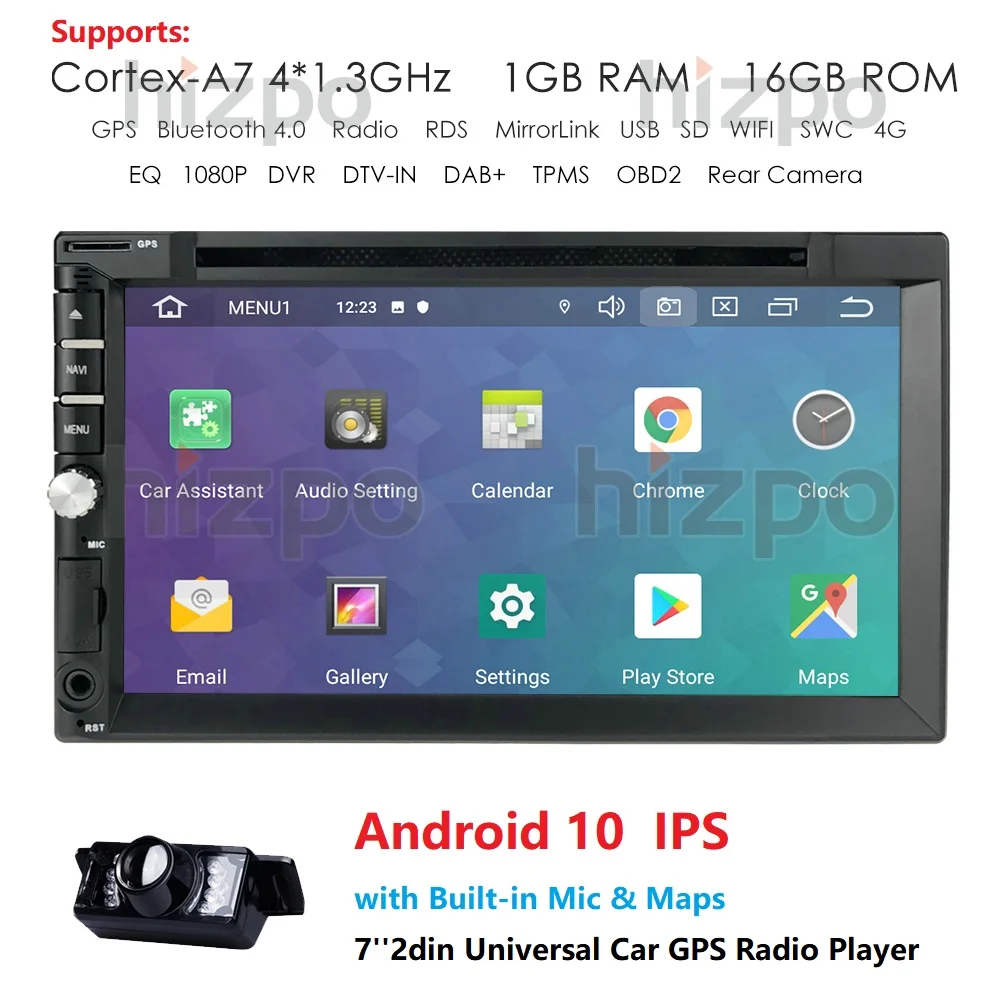 

Car Multimedia Player AutoRadio 4G Android 10.0 7"Double 2Din Wifi Car GPS Navigation DVD Player Radio DAB OBD RDS+Backup Camera