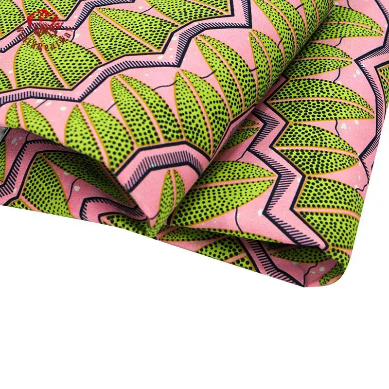 Free shipping Ankara African Wax Veritable Real Wax Dutch Fabric Polyester Sewing Dress Material 6yards/One Pieces FP6222