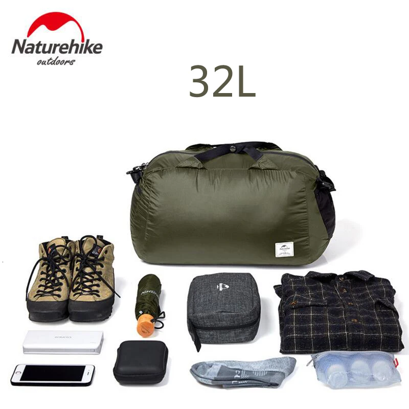 Naturehike 32L Сверхлегкий складной 20D Силиконовый водонепроницаемый мешок дорожные сумки Кемпинг унисекс сумка на плечо открытый туристический рюкзак