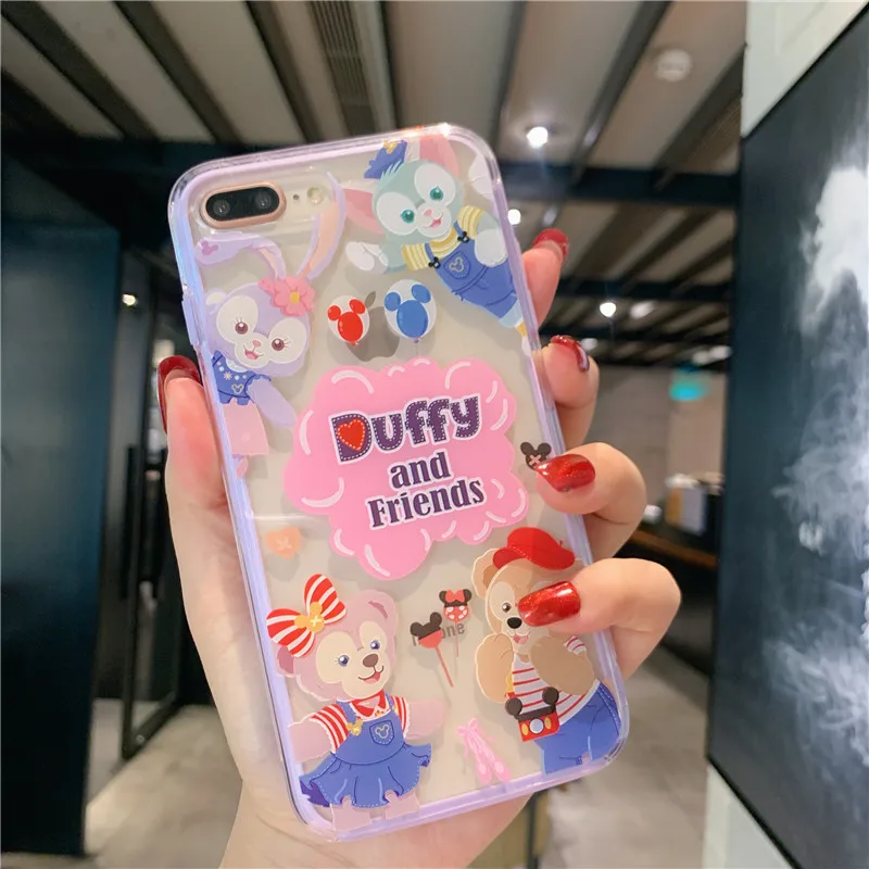 Для iPhone 11 pro Max чехол для телефона с мультяшным медведем+ пленка для экрана из закаленного стекла для iPhone X XS Max XR 7 8 6s Plus прозрачный чехол