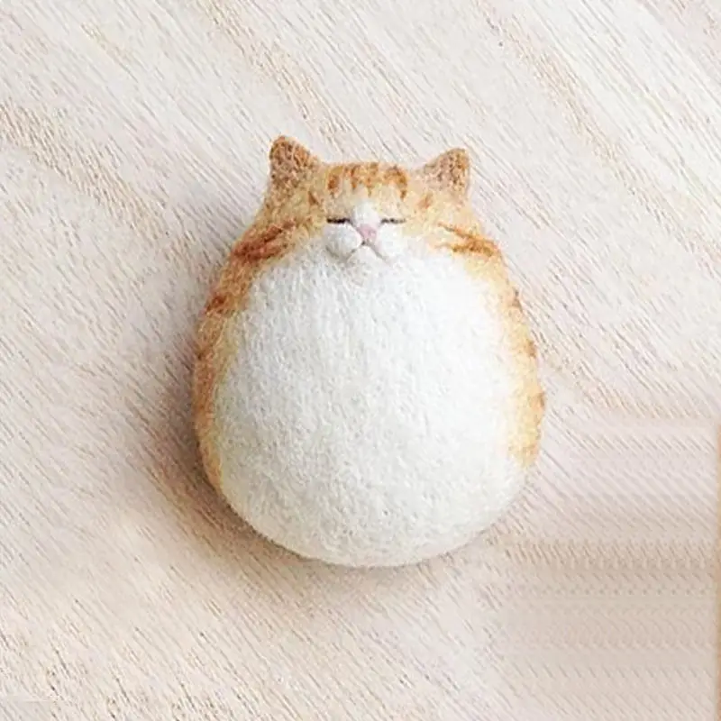Ручная работа, ручная работа, кошка, котенок, кукла, войлок, сделай сам, шерсть, войлок, ремесло, игрушка, креативный подарок, животное, кулон, материал, посылка, набор - Цвет: A2