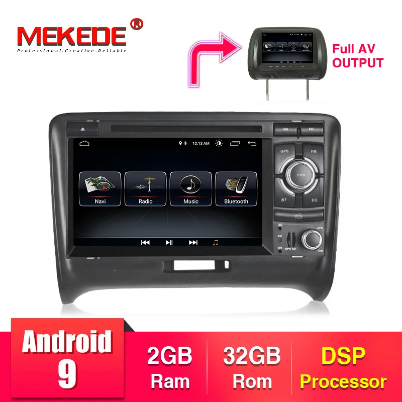 2 Din " HD Android 9 радио gps HDMI Автомобильный dvd-плеер gps радио для Audi TT MK2 8J 2006 2007 2008 2009 2010 2011 2012+ 16G карта