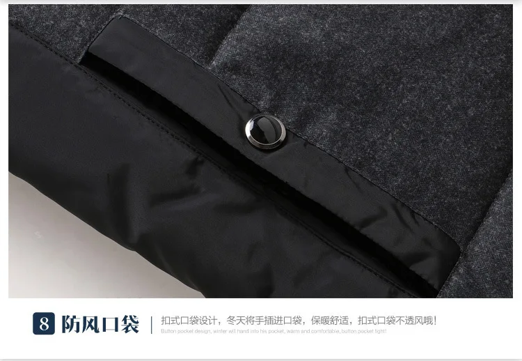 Middle-aged Cotton-padded Jacket Middle-aged Men Hooded Cotton-padded Clothes Winter Brushed And Thick Cotton Coat Large Size Da