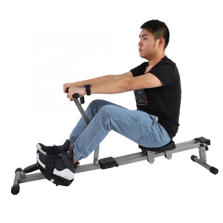Домашний фитнес гребной тренажер стальной складной Cardio Rower тренировки тела для
