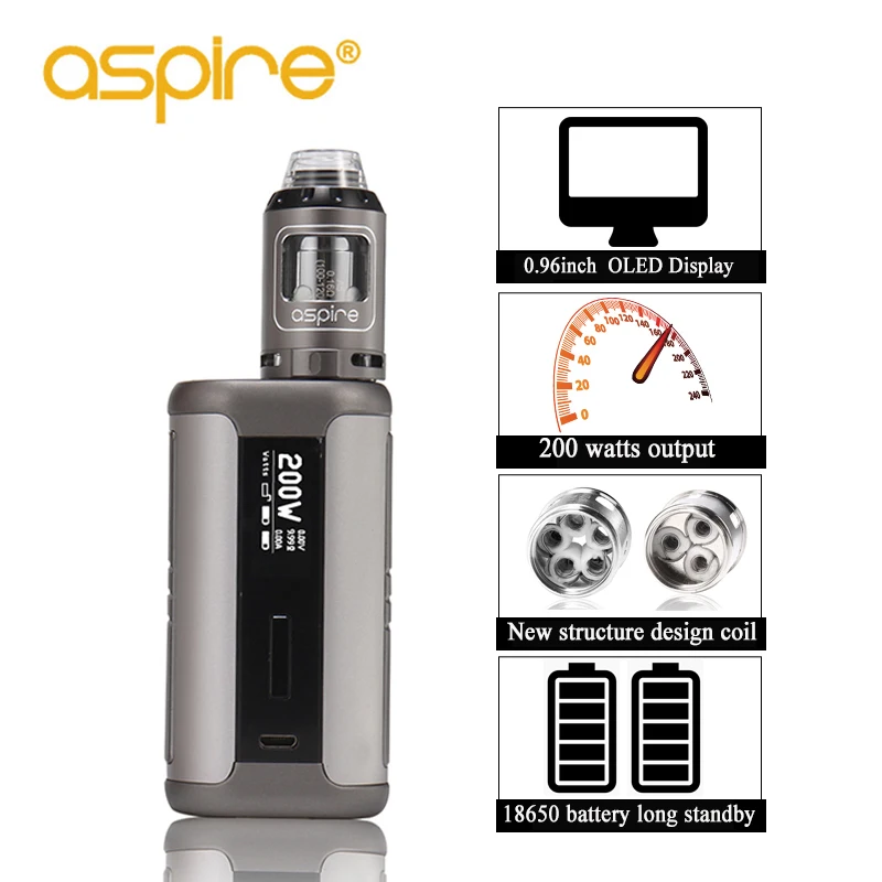 Электронная сигарета Aspire Speeder Kit электронные сигареты 2 мл атомайзер Athos Vape Tank 510