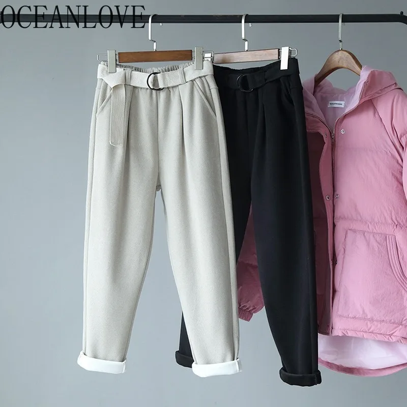 OCEANLOVE, плотные теплые женские штаны, одноцветные, обтягивающие, повседневные, длина по щиколотку, Pantalon, es Mujer,, зимние, модные, Pantalon, Femme 13381
