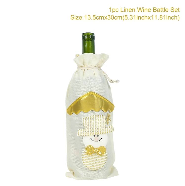 Wine Bottle Style Q Новогодний подарок, Рождественская Крышка для бутылки вина, рождественские украшения, рождественские украшения для дома Xams, рождественские украшения - Цвет: Wine Bottle Style Q