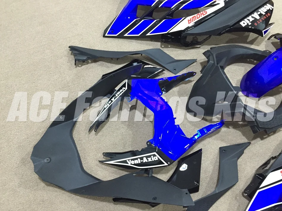 ABS обтекатель комплект подходит для Kawasaki Ninja300 EX300 300R 2013, 13, 14, 15, 16, 17, Обтекатели Пользовательские Цвет Синий
