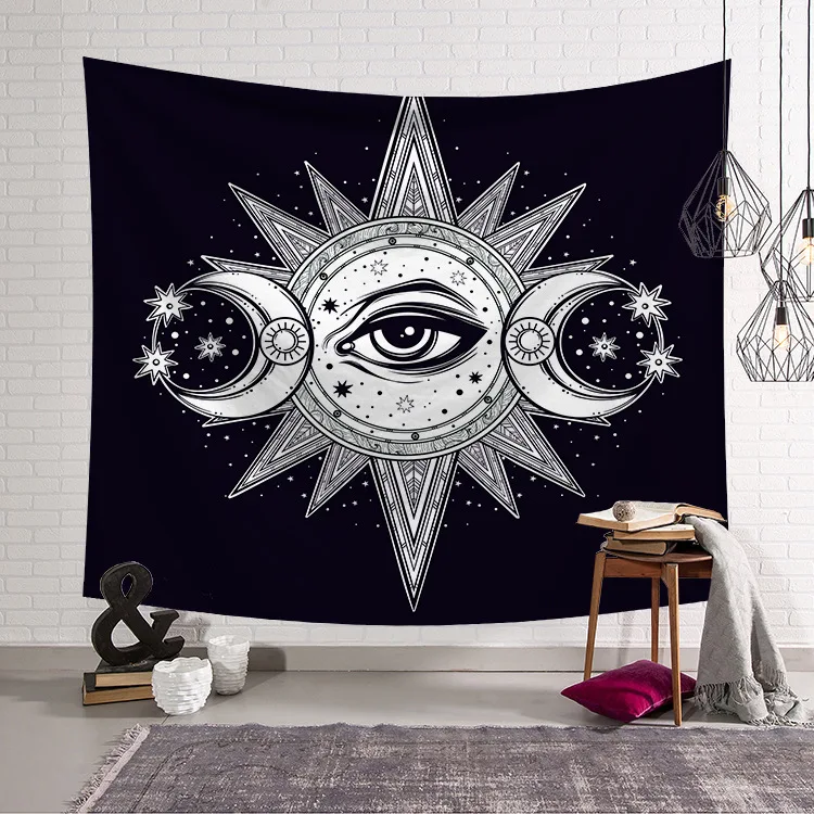 Psychedelic Moon& Sun печать навесной пляж полотенце ковер на стену с рисунком Dorm домашний декор Лучший 12 шт - Цвет: 12